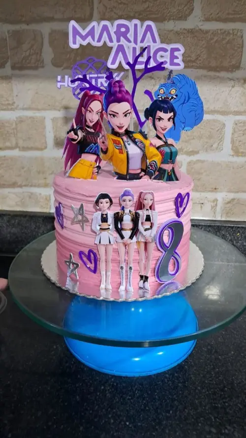 Topo de Bolo KPOP Demon Hunters