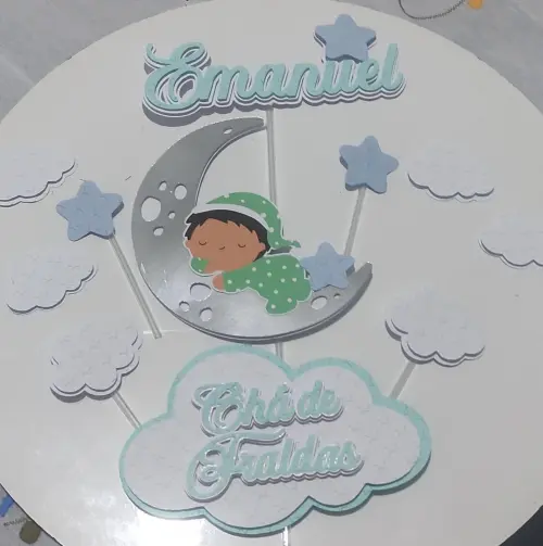 Arquivo de corte topo de bolo Chá de Bebe