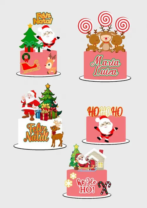 Arquivo de corte topo de bolo Natal