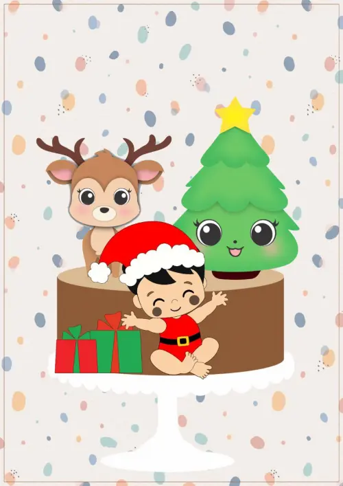 Arquivo de corte topo de bolo Natal