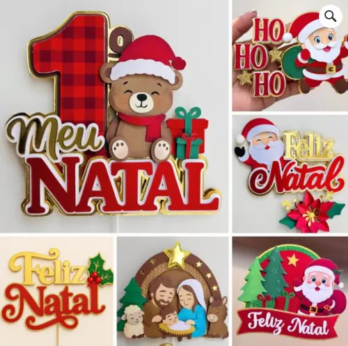 Arquivo de corte topo de bolo Natal