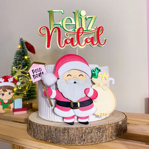 Arquivo de corte topo de bolo Natal