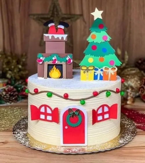 Arquivo de corte topo de bolo Natal