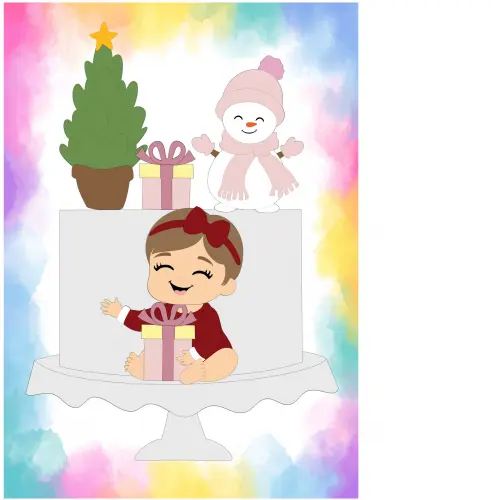 Arquivo de corte topo de bolo Natal