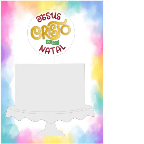 Arquivo de corte topo de bolo Natal