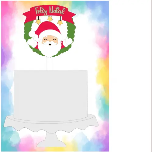 Arquivo de corte topo de bolo Natal