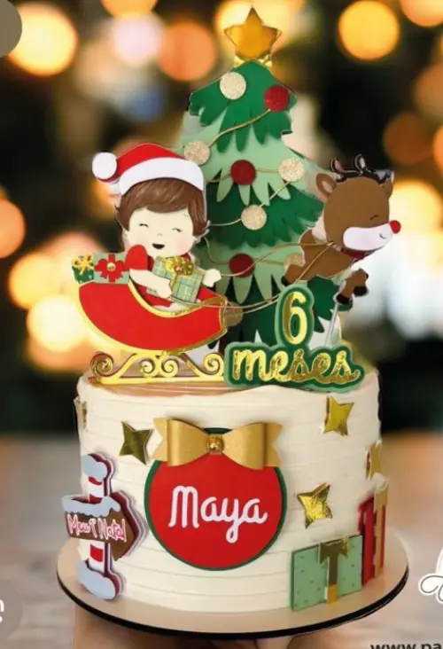 Arquivo de corte topo de bolo Natal