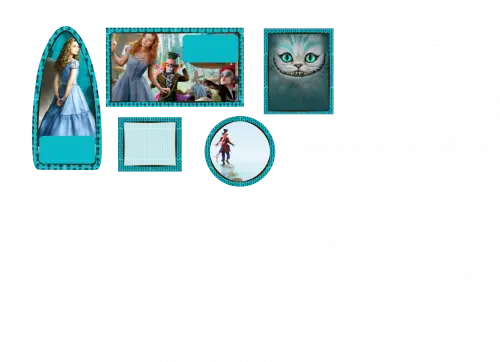 Arquivo de corte Etiqueta Escolar Alice no país das maravilhas