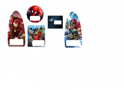 Arquivo de corte Etiqueta Escolar Avengers