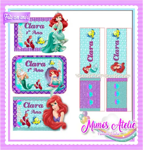 Arquivo de corte Etiqueta Escolar Ariel