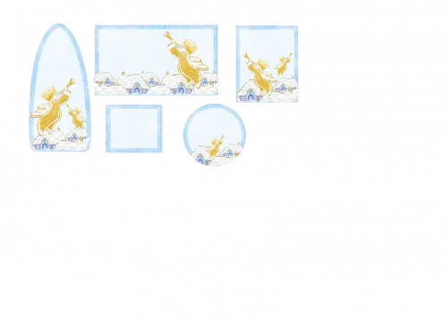 Arquivo de corte Etiqueta Escolar Anjinhos