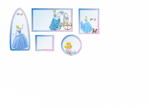 Arquivo de corte Etiqueta Escolar Cinderela