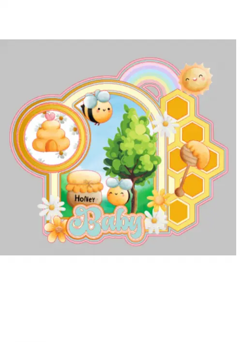 Arquivo de corte topo de bolo Abelhinha