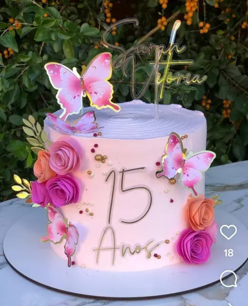 Arquivo de corte Topo de bolo Borboletas