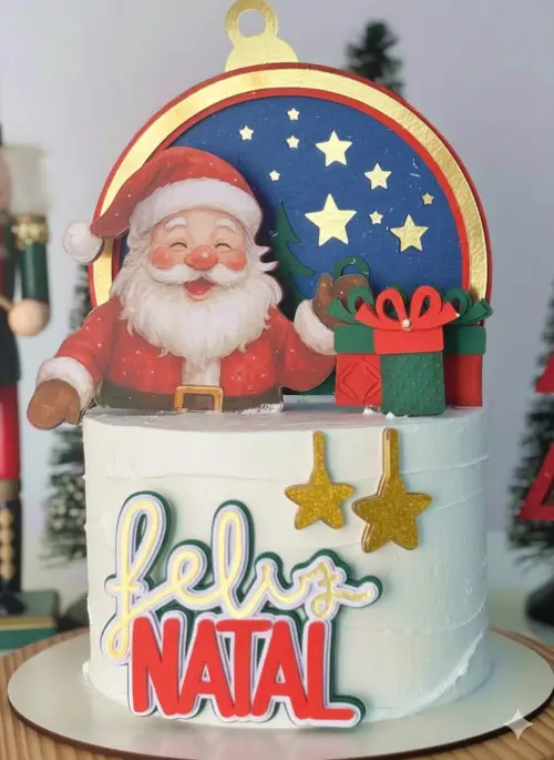 Arquivo de corte topo de bolo Natal
