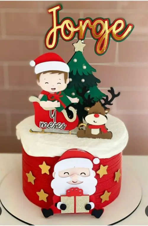 Arquivo de corte topo de bolo Natal