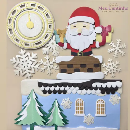 Arquivo de corte topo de bolo Natal