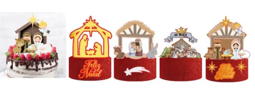 Arquivo de corte topo de bolo Natal