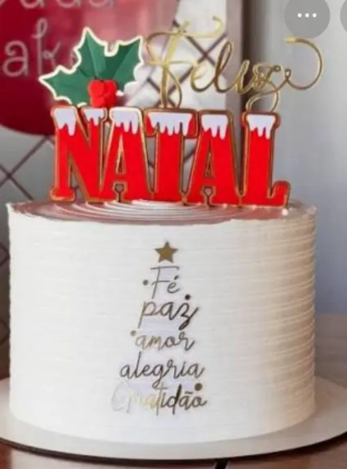 Arquivo de corte topo de bolo Natal