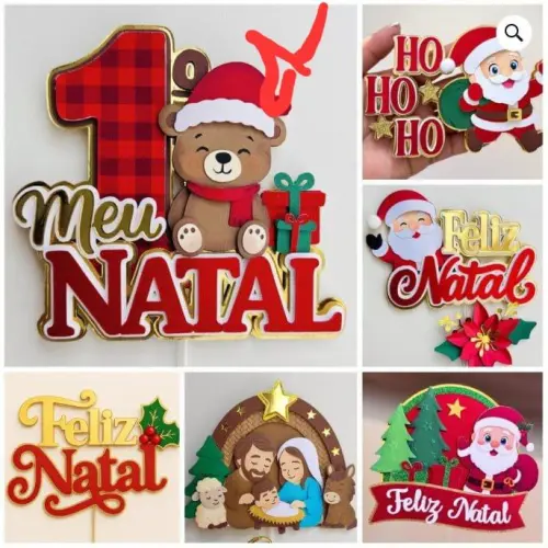 Arquivo de corte topo de bolo Natal