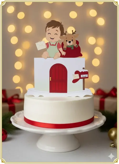 Arquivo de corte topo de bolo Natal