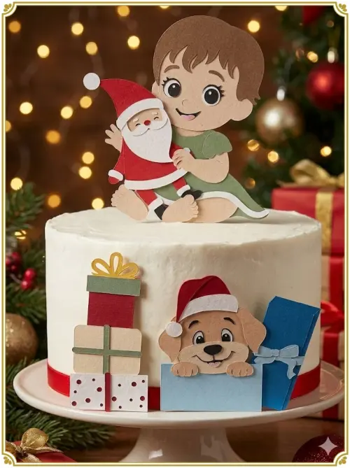 Arquivo de corte topo de bolo Natal