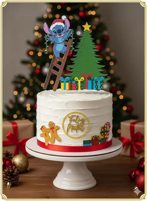 Arquivo de corte topo de bolo Natal