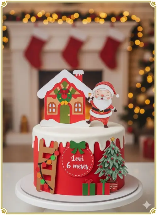 Arquivo de corte topo de bolo Natal