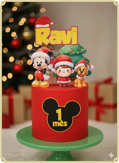 Arquivo de corte topo de bolo Natal