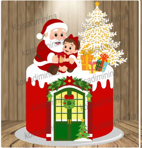 Arquivo de corte topo de bolo Natal