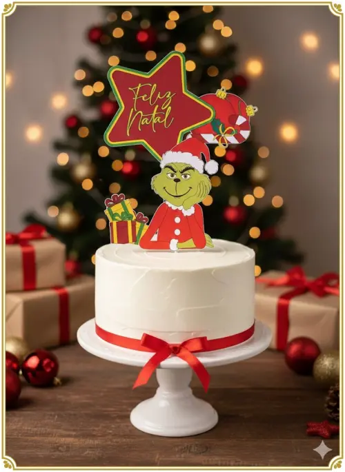 Arquivo de corte topo de bolo Natal