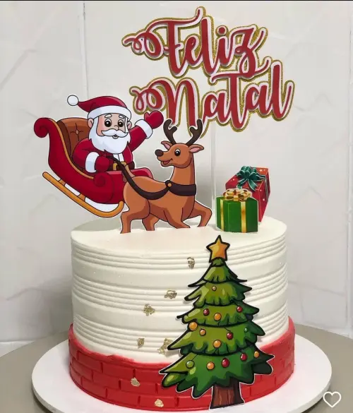 Arquivo de corte topo de bolo Natal