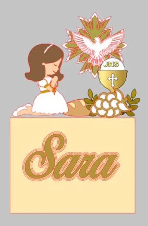 Arquivo de corte topo de bolo Batizado