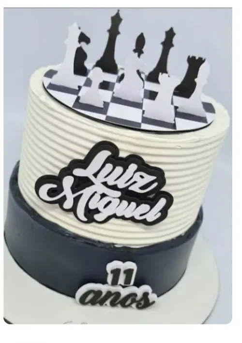 Arquivo de corte topo de bolo Xadrez