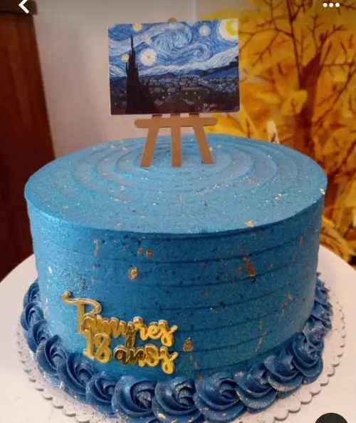 Arquivo de corte topo de bolo Van Gogh