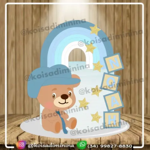 Arquivo de corte topo de bolo Ursinho