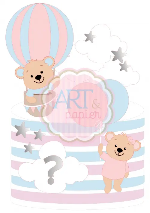 Arquivo de corte topo de bolo Ursinho