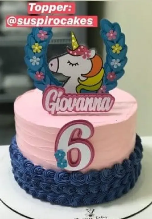 Arquivo de corte topo de bolo Unicórnio