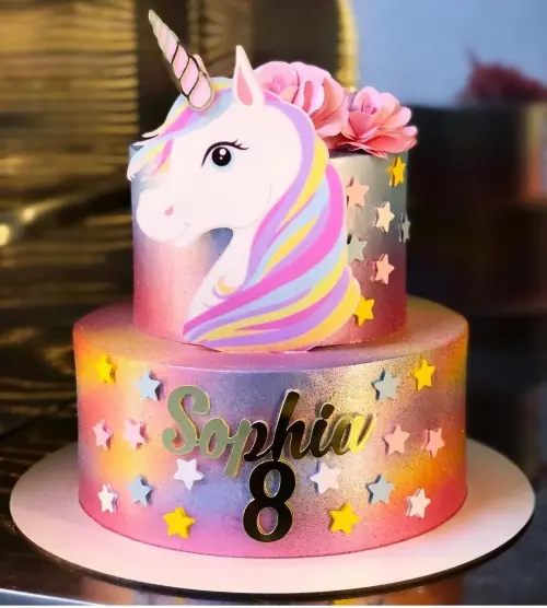 Arquivo de corte topo de bolo Unicórnio