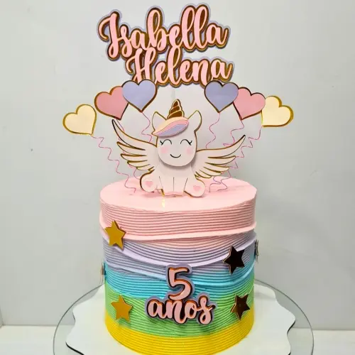 Arquivo de corte topo de bolo Unicórnio