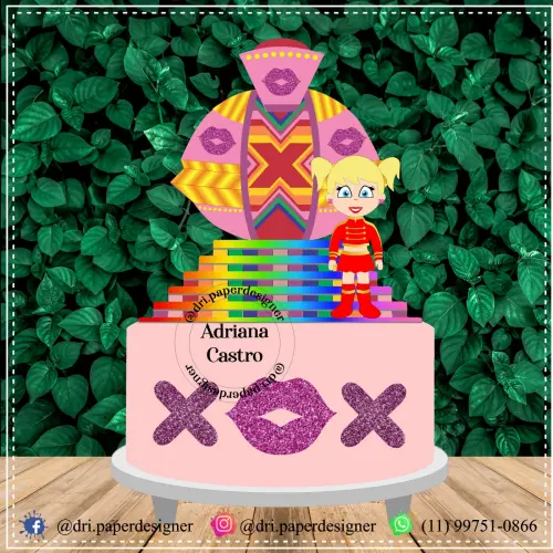 Arquivo de corte topo de bolo Xuxinha