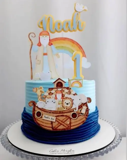 Arquivo de corte topo de bolo Arca de Noé