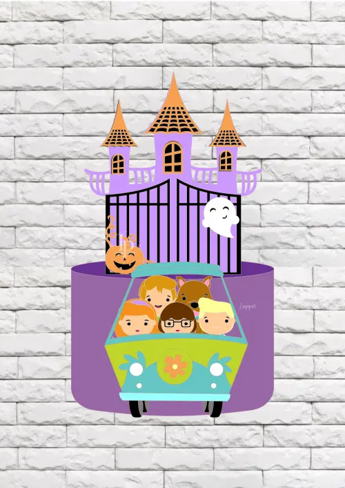 Arquivo de corte topo de bolo Scooby doo