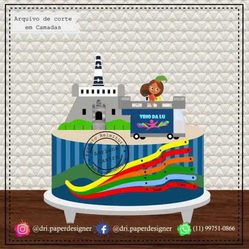 Arquivo de corte topo de bolo Salvador