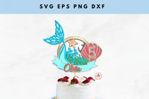 Arquivo de corte topo de bolo Sereia