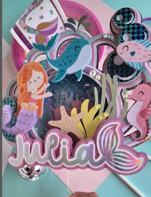 Arquivo de corte topo de bolo Sereia