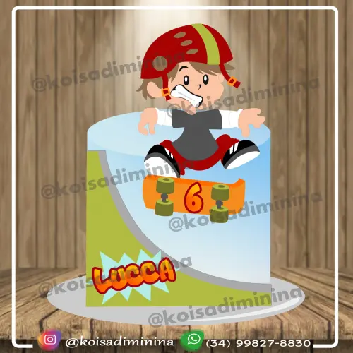 Arquivo de corte topo de bolo Skate