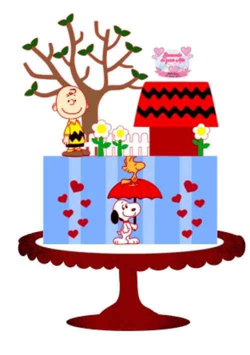Arquivo de corte Topo de bolo Snoopy