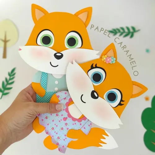 Arquivo de corte topo de bolo Raposinha