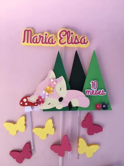 Arquivo de corte topo de bolo Raposinha